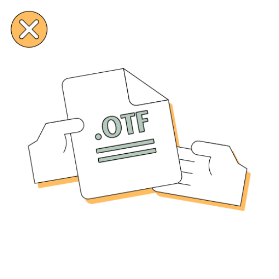 禁止提供/分享字型檔案